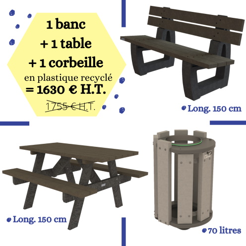 Leader Collectivités offre mobilier urbain bois