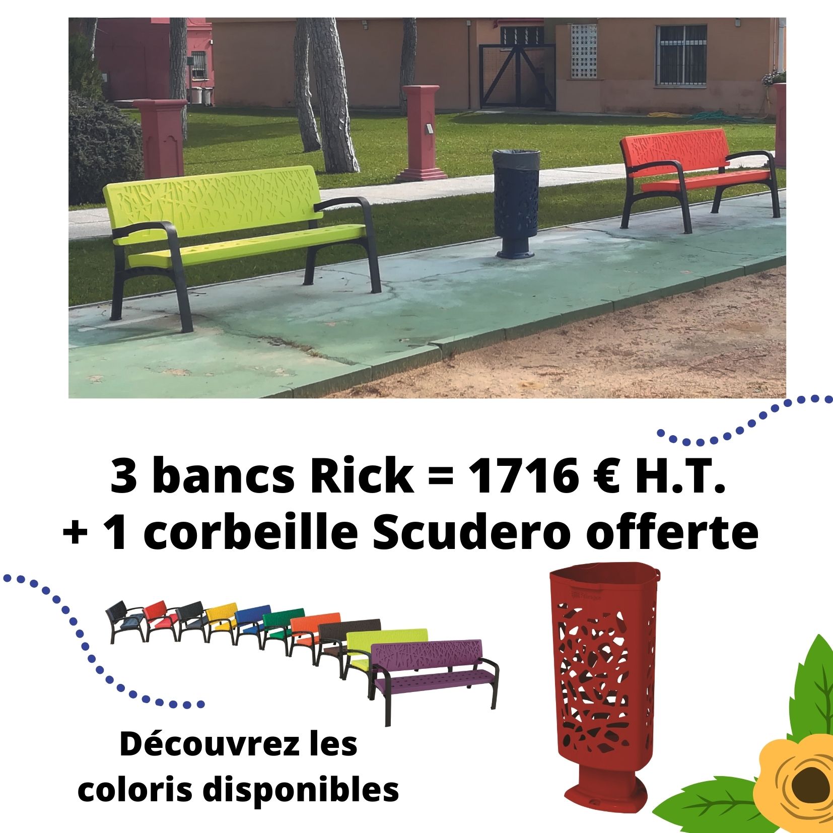 Leader Collectivités - mobilier urbain plastique