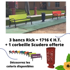 Mobilier urbain en polyéthylène résistant