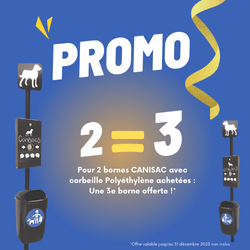 🌟 Offre spéciale: 2 bornes canines CANISAC achetées, la 3e Offerte !